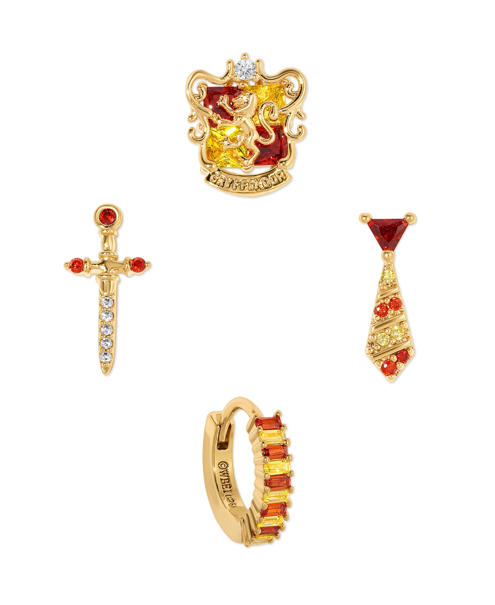 Girls Crew Harry Potter Gryffindor House Crystal Earring Set