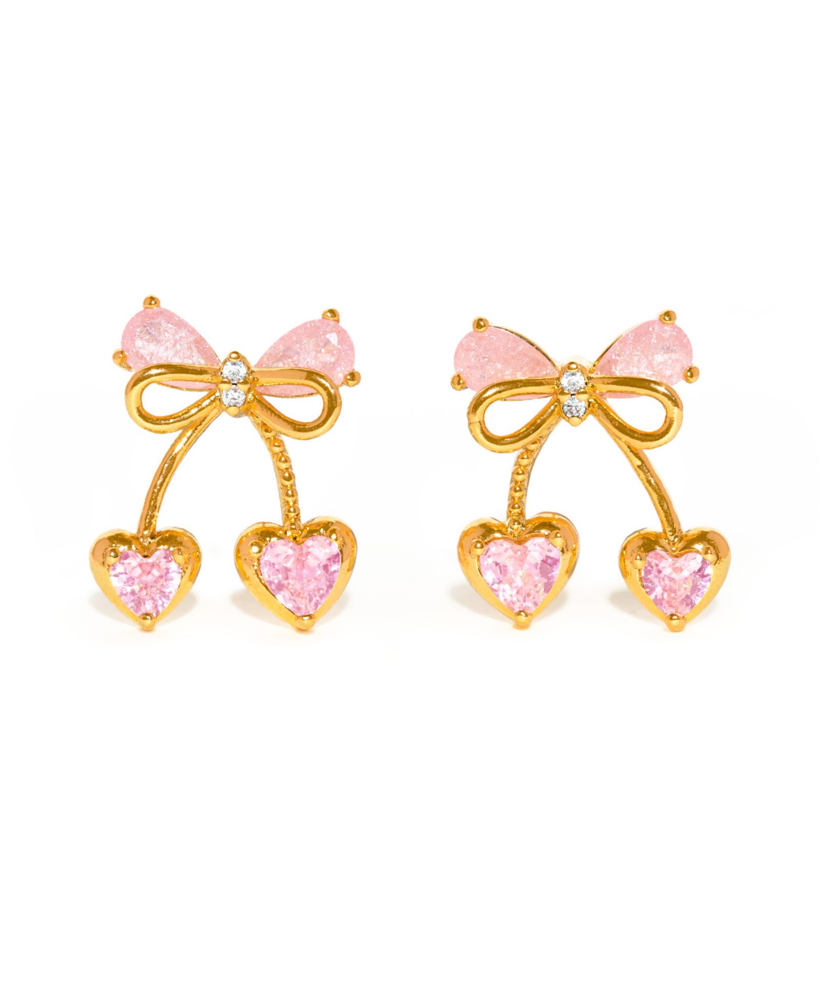 Girls Crew серьги Cherry Pie Crystal Post Back