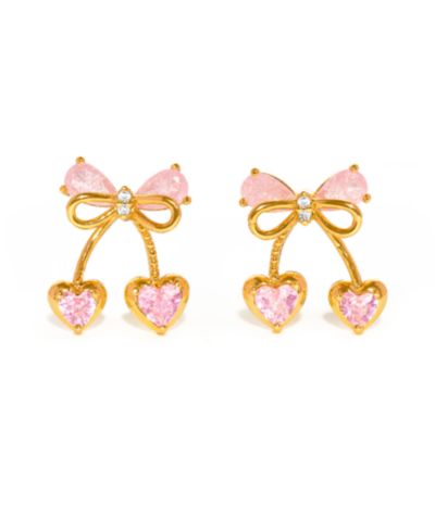 Girls Crew серьги Cherry Pie Crystal Post Back