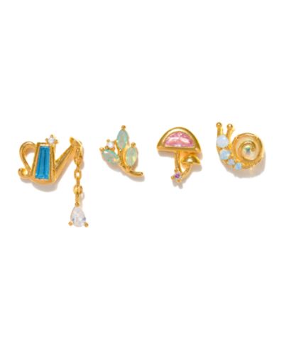 Girls Crew Детский набор сережек-гвоздиков Crystal Multi-Color Garden Girl