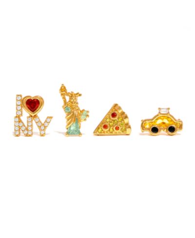 Набор серег-гвоздиков Girls Crew Crystal Big Apple Stud Set