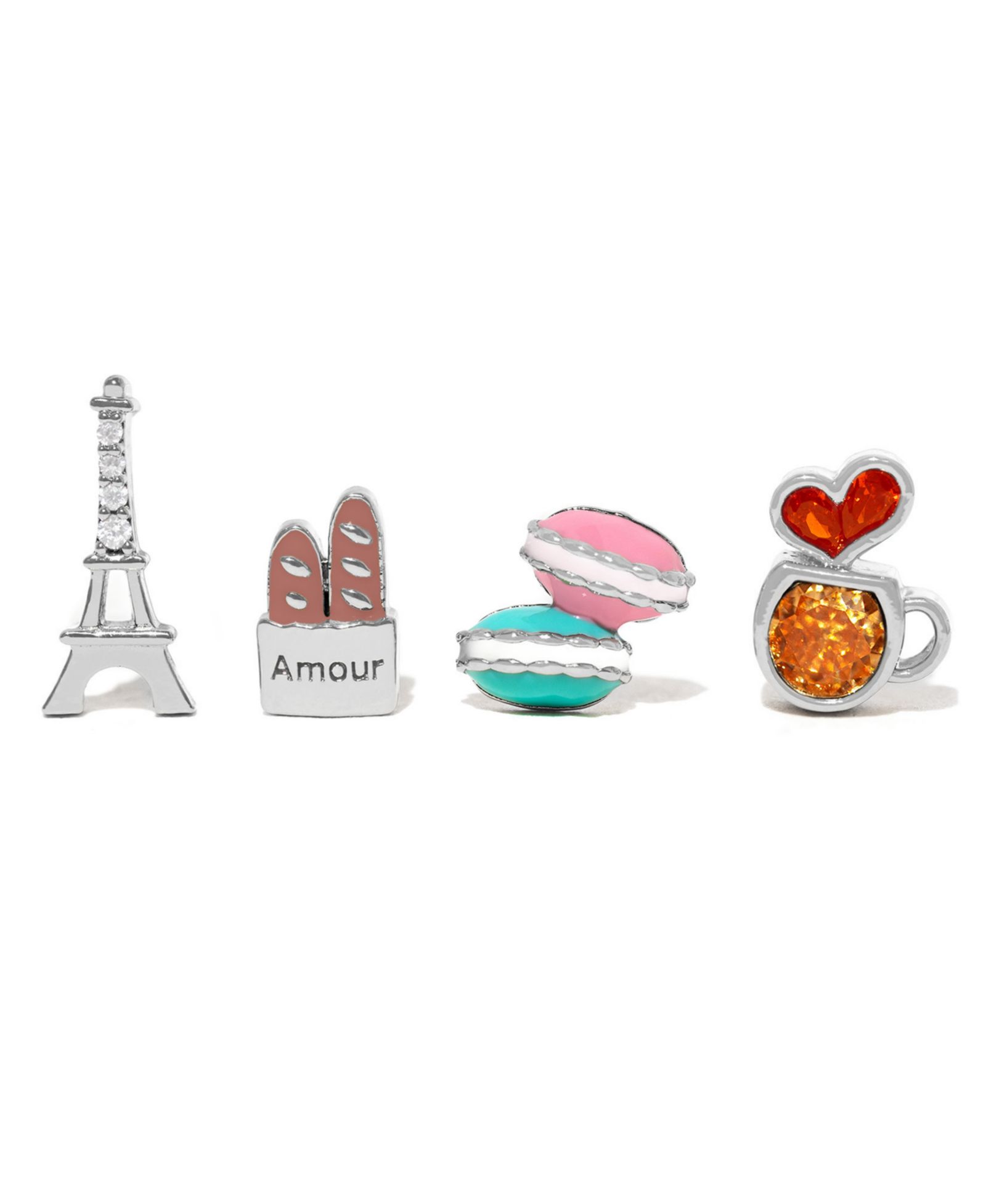 Girls Crew Crystal Enamel Cafe de Paris Stud Set