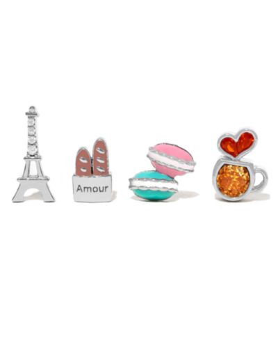 Набор серьев-гвоздиков Girls Crew Crystal Enamel Cafe de Paris для девочек