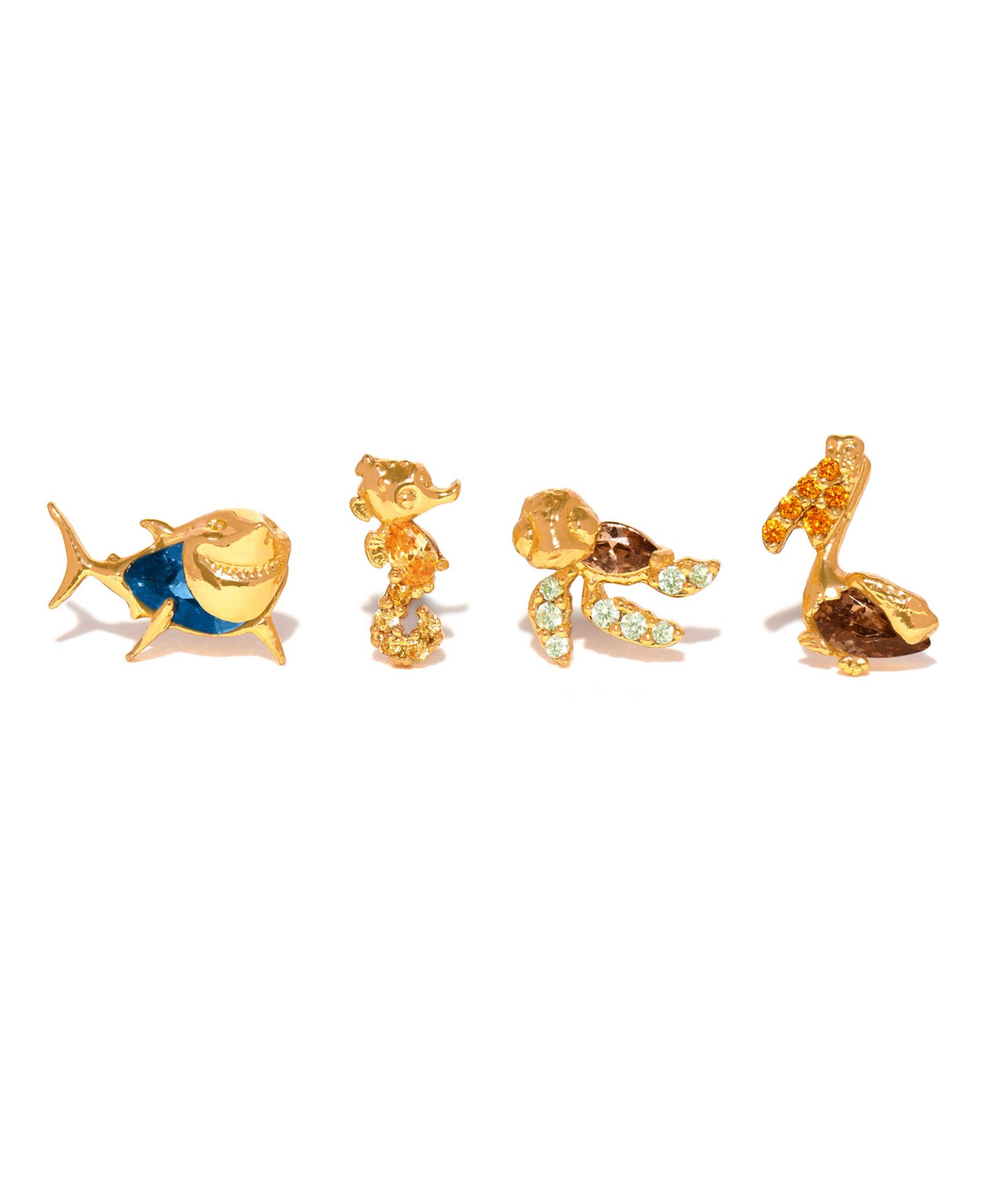 Girls Crew Crystal Pixar Finding Nemo Sea Crew Stud Set