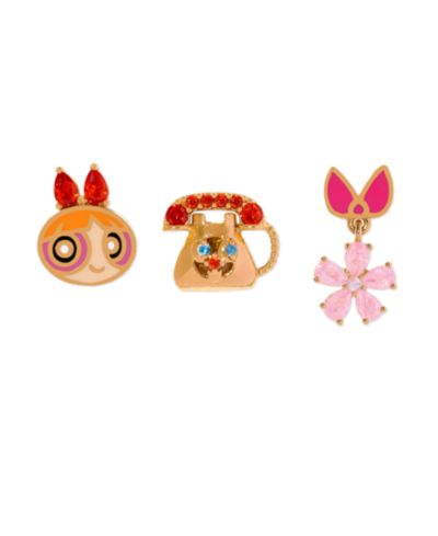 Набор сережек-гвоздиков Girls Crew Crystal Enamel The Powerpuff Girls Blossom