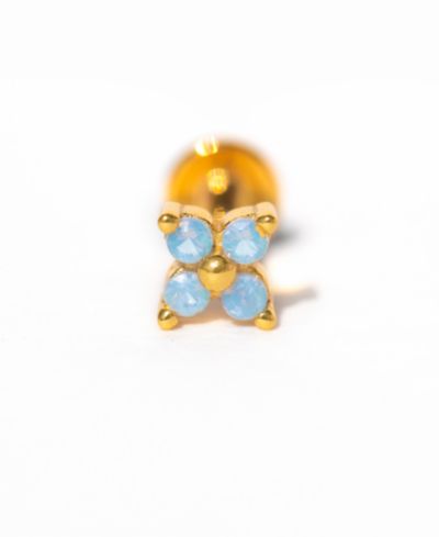 Серьги Girls Crew Crystal Blue Blossom с плоской задней частью