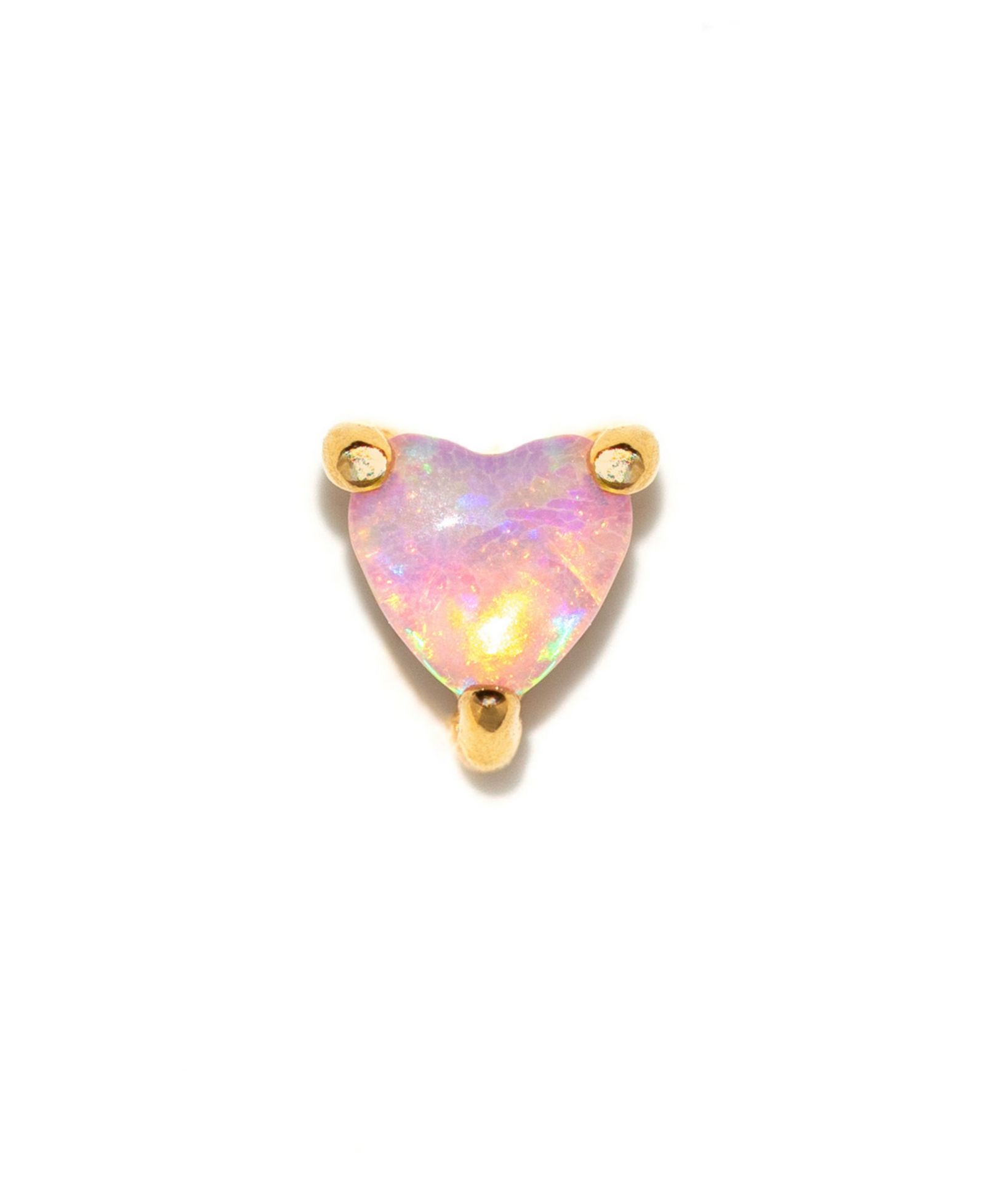 Girls Crew Faux Pink Opal Flat Back Earring