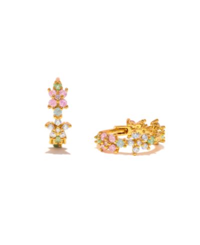 Детские серьги-кольца Girls Crew Crystal Pastel Star Huggie Hoops