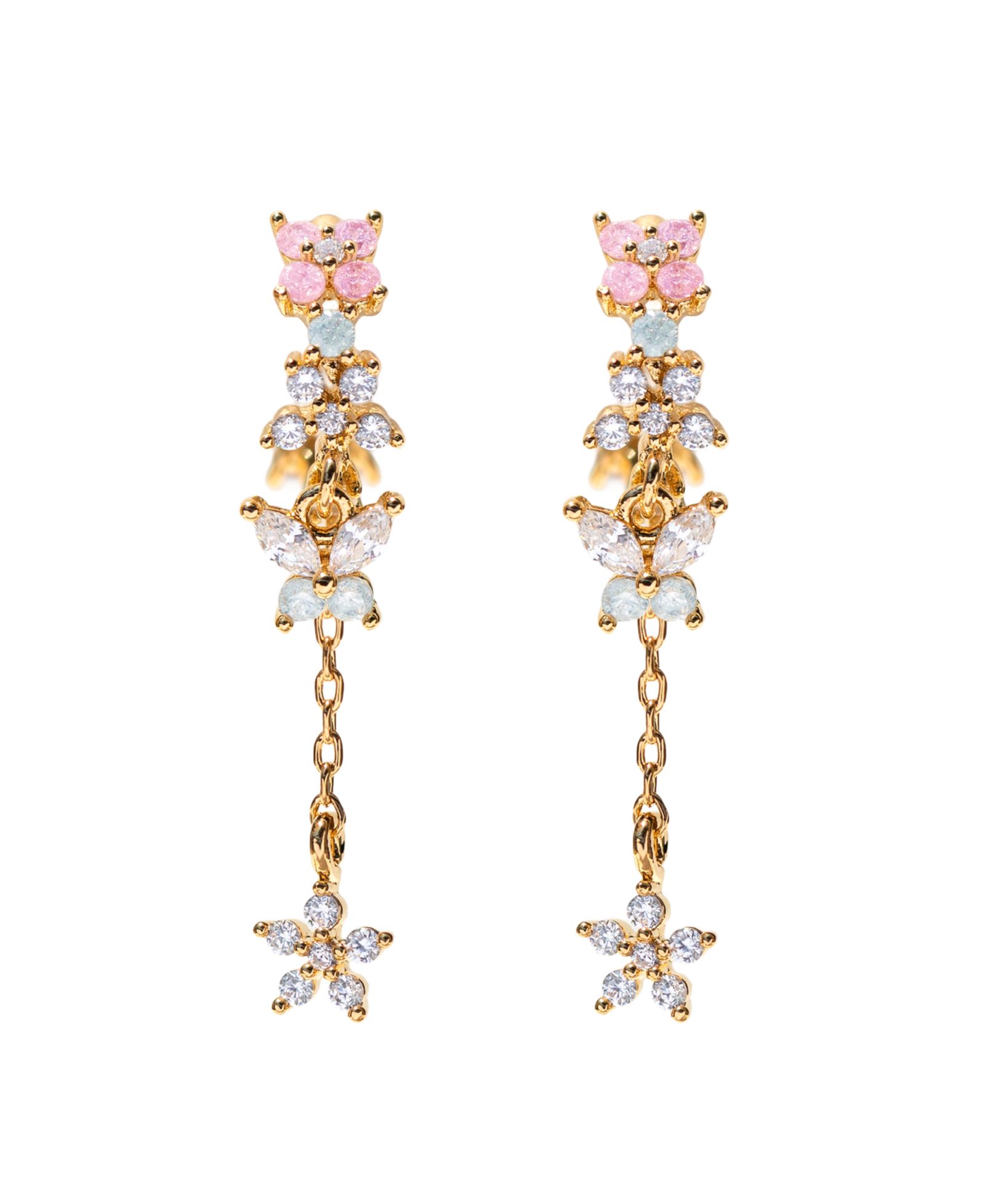 Girls Crew Crystal Mari Dangle Hoops
