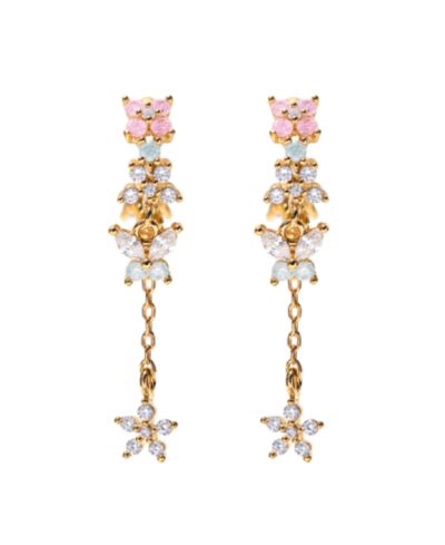 Girls Crew Crystal Mari Dangle Hoops