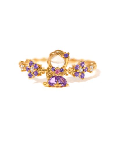 Girls Crew Disney Princess Tangled Rapunzel Crystal Ring