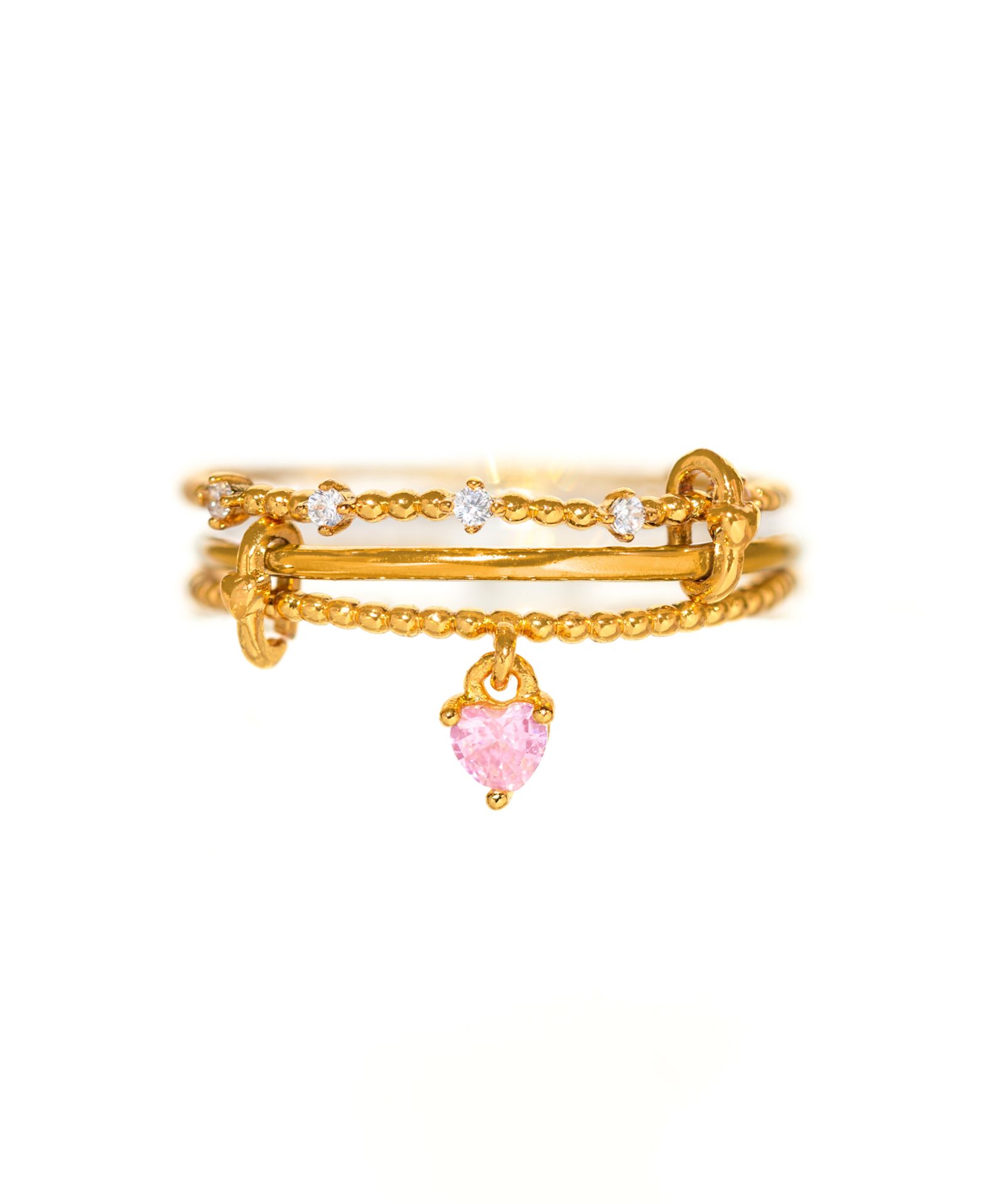 Girls Crew Love Connection кольцо Crystal Stack
