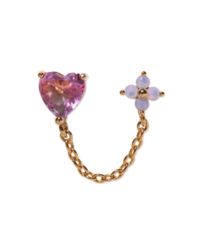Girls Crew Love Blooms Double Crystal Piercing Style Earring