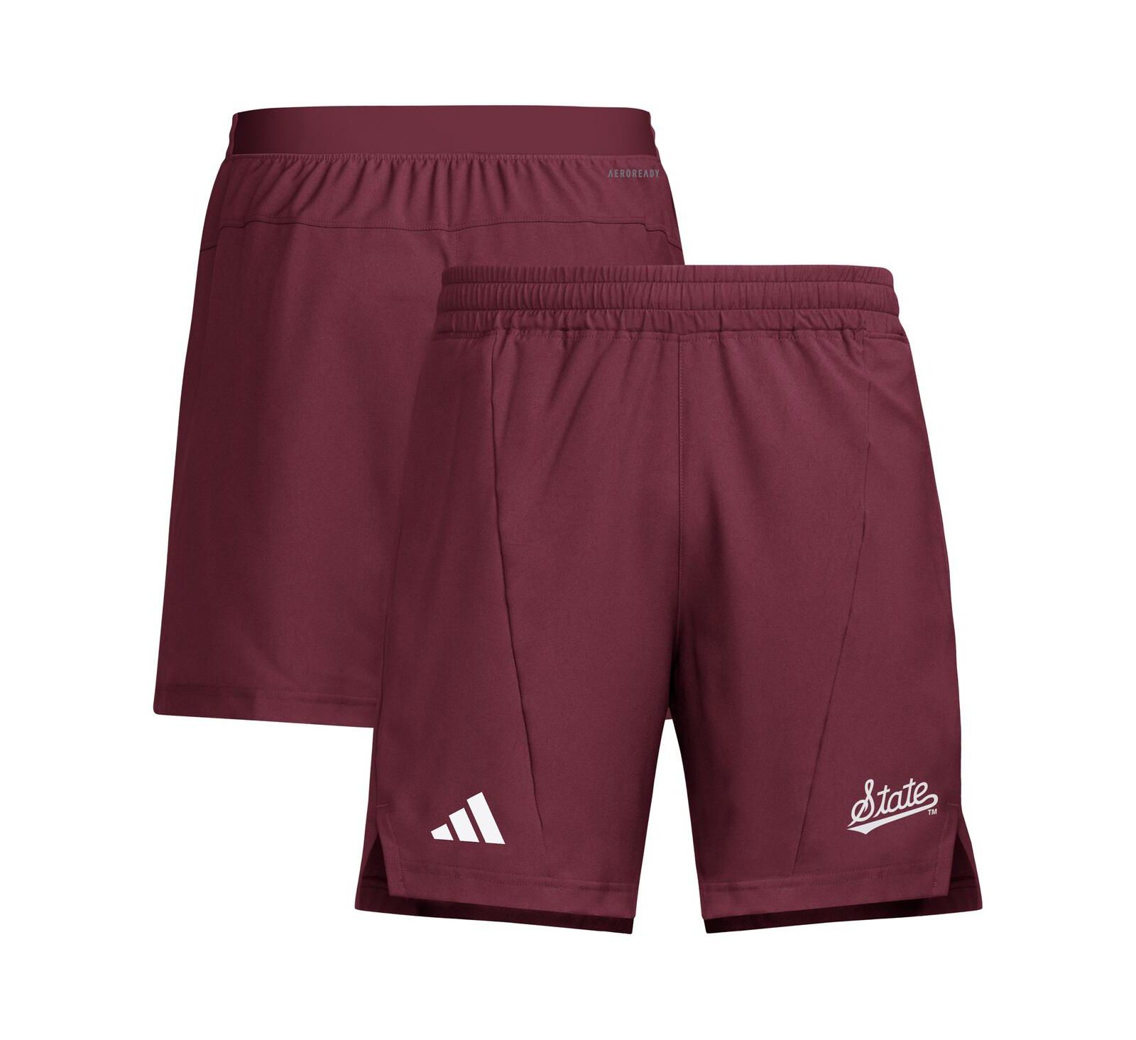 Adidas Men's Maroon Mississippi State Bulldogs Program Woven Training Shorts
