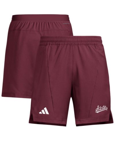 adidas Мужские тренировочные шорты Mississippi State Bulldogs Program Woven, Maroon