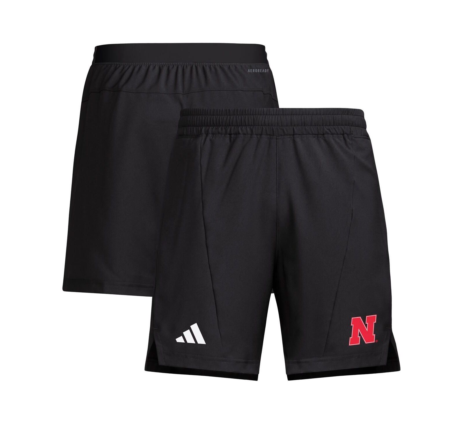 Adidas Men's Black Nebraska Huskers Program Woven Training Shorts