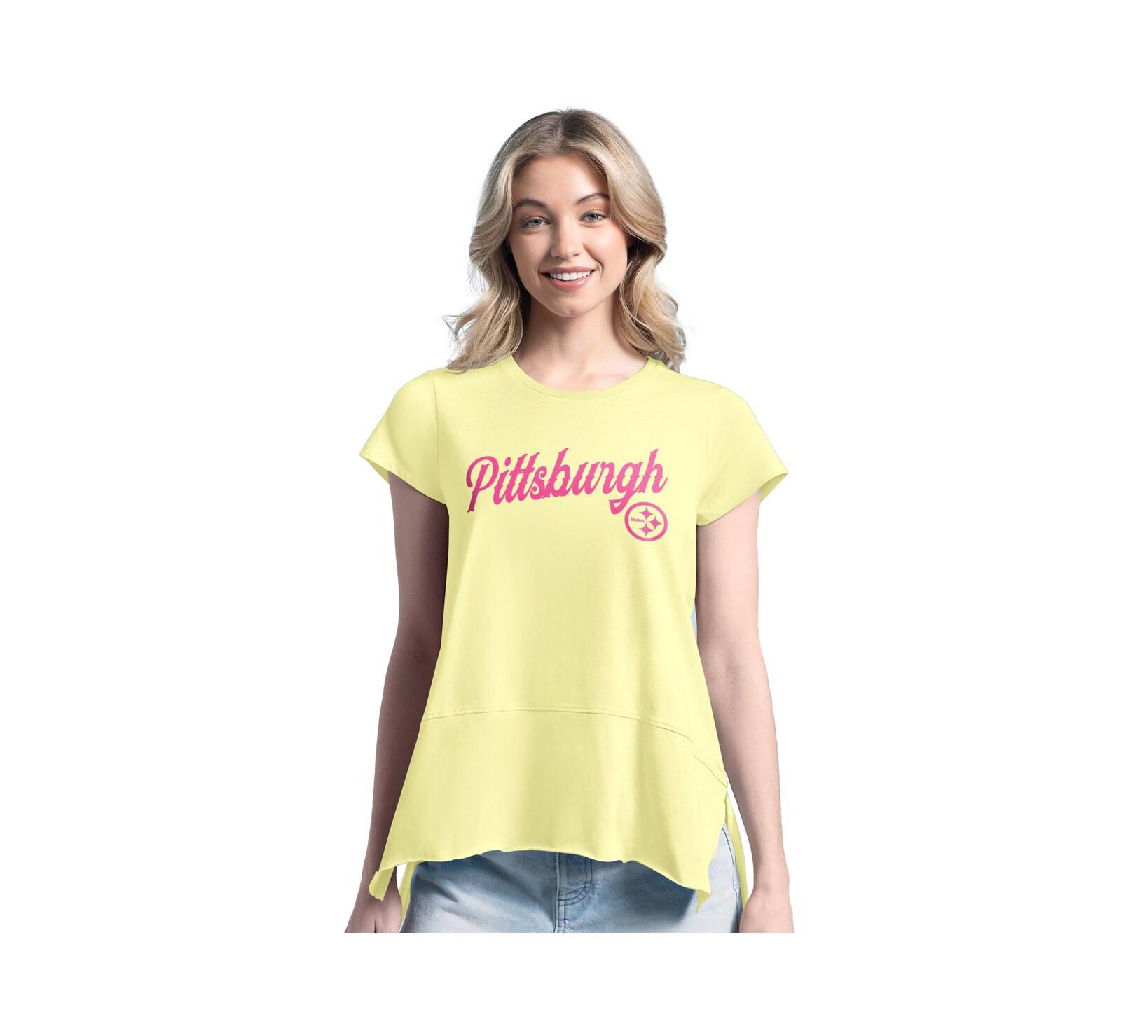 Margaritaville Women's Yellow Pittsburgh Steelers Gametime Is Paradise T-Shirt