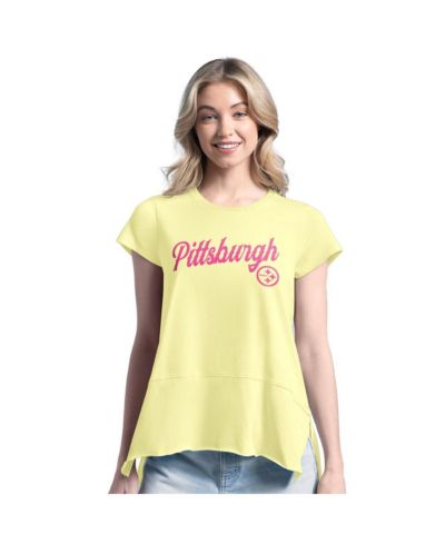Margaritaville Women's Yellow Pittsburgh Steelers Gametime Is Paradise T-Shirt