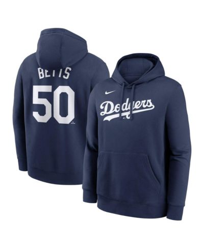 Мужское худи Nike Men's Mookie Betts Navy Los Angeles Dodgers Player Name & Number Club Pullover Hoodie