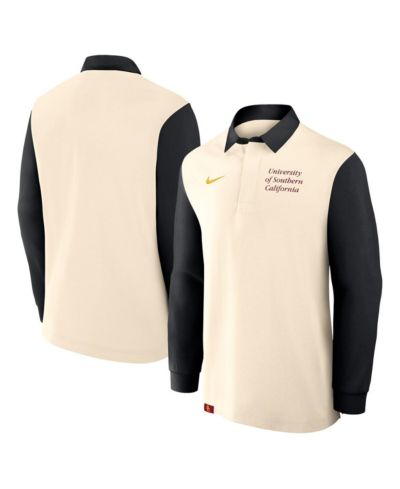 Рубашка Nike Men's Tan/Black USC Trojans Rugby Long Sleeve