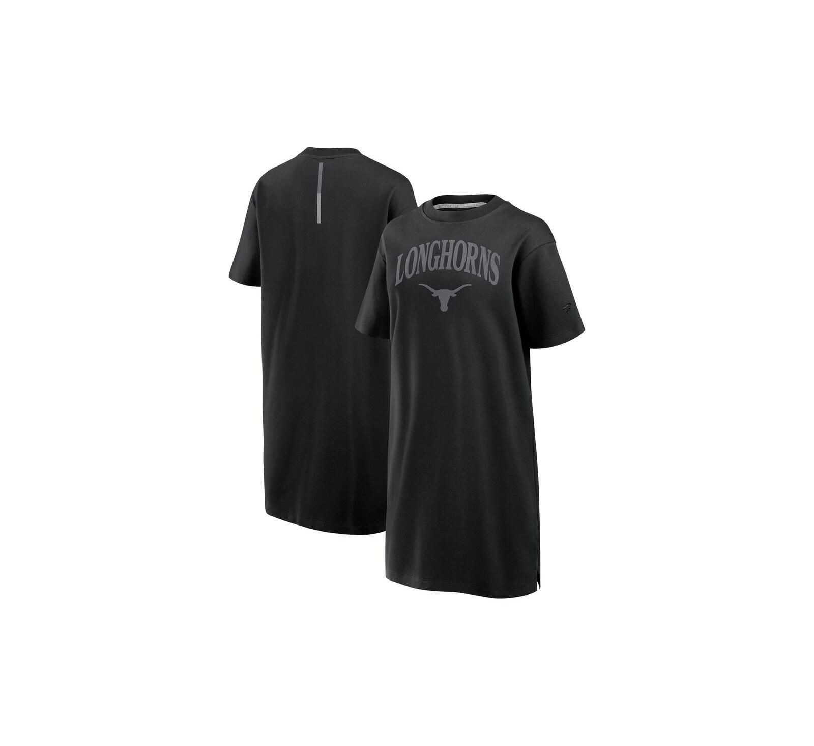 Женское платье-футболка Fanatics Texas Longhorns Elements Go Tri-Blend, цвет black