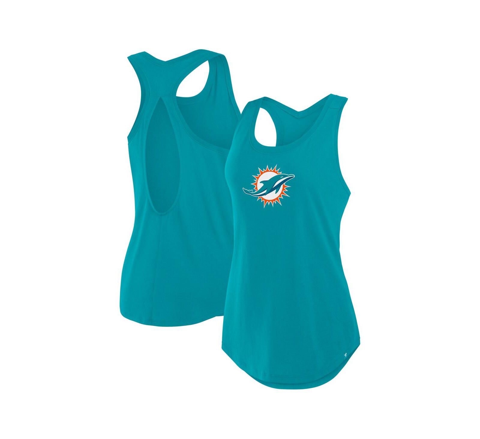 Fanatics Women's Aqua Miami Dolphins Iron Fan Tank Top