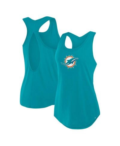 Fanatics Women's Aqua Miami Dolphins Iron Fan Tank Top