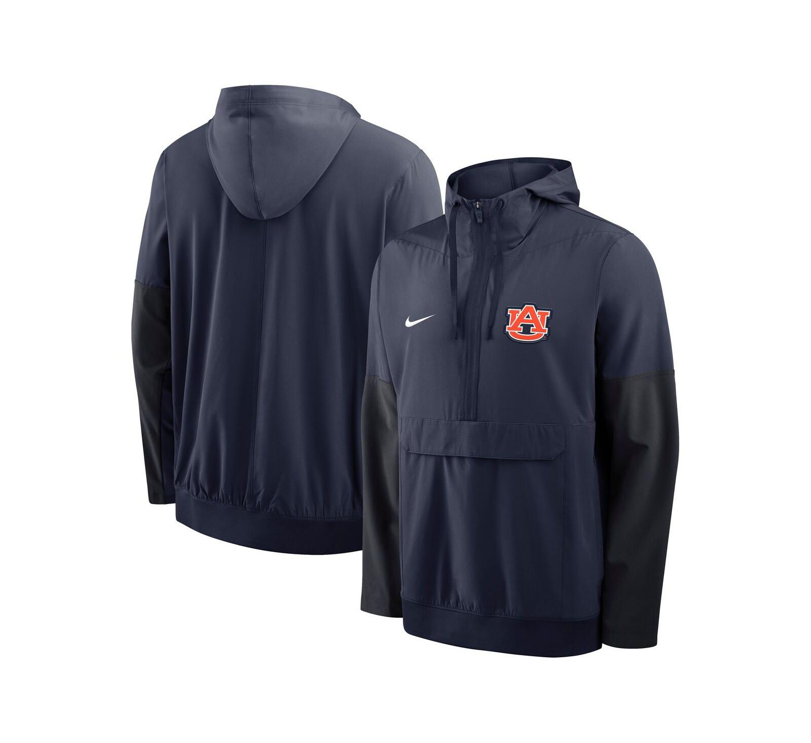 Мужская куртка-худи Nike Navy Auburn Tigers Anorak Half-Zip Hoodie Jacket