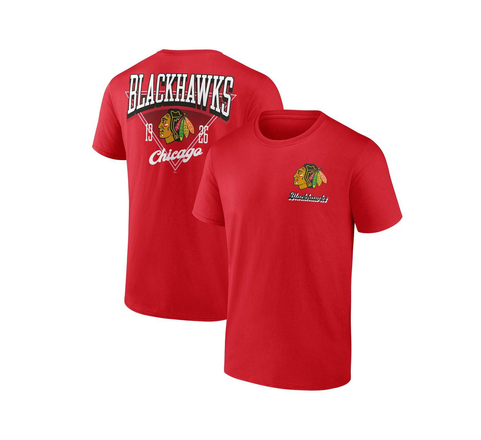 Logo Athletic Men's Red Chicago Blackhawks Never Over T-Shirt