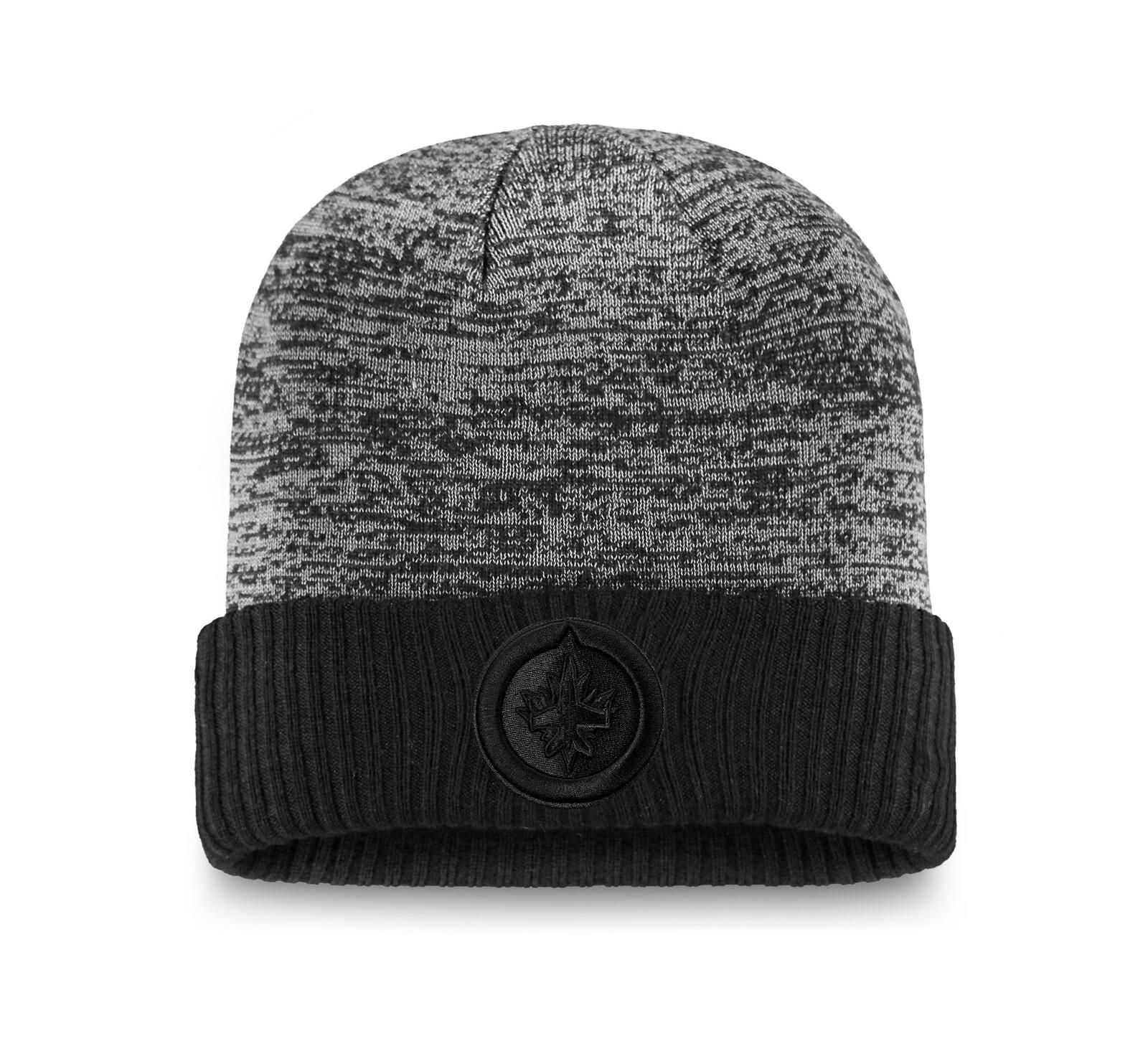 Fanatics Мужская вязаная шапка Fanatics Black Winnipeg Jets Authentic Pro Travel Training Cuffed Knit
