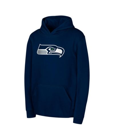 Худи Outerstuff с логотипом команды Seattle Seahawks, темно-синий, для мальчиков и девочек
