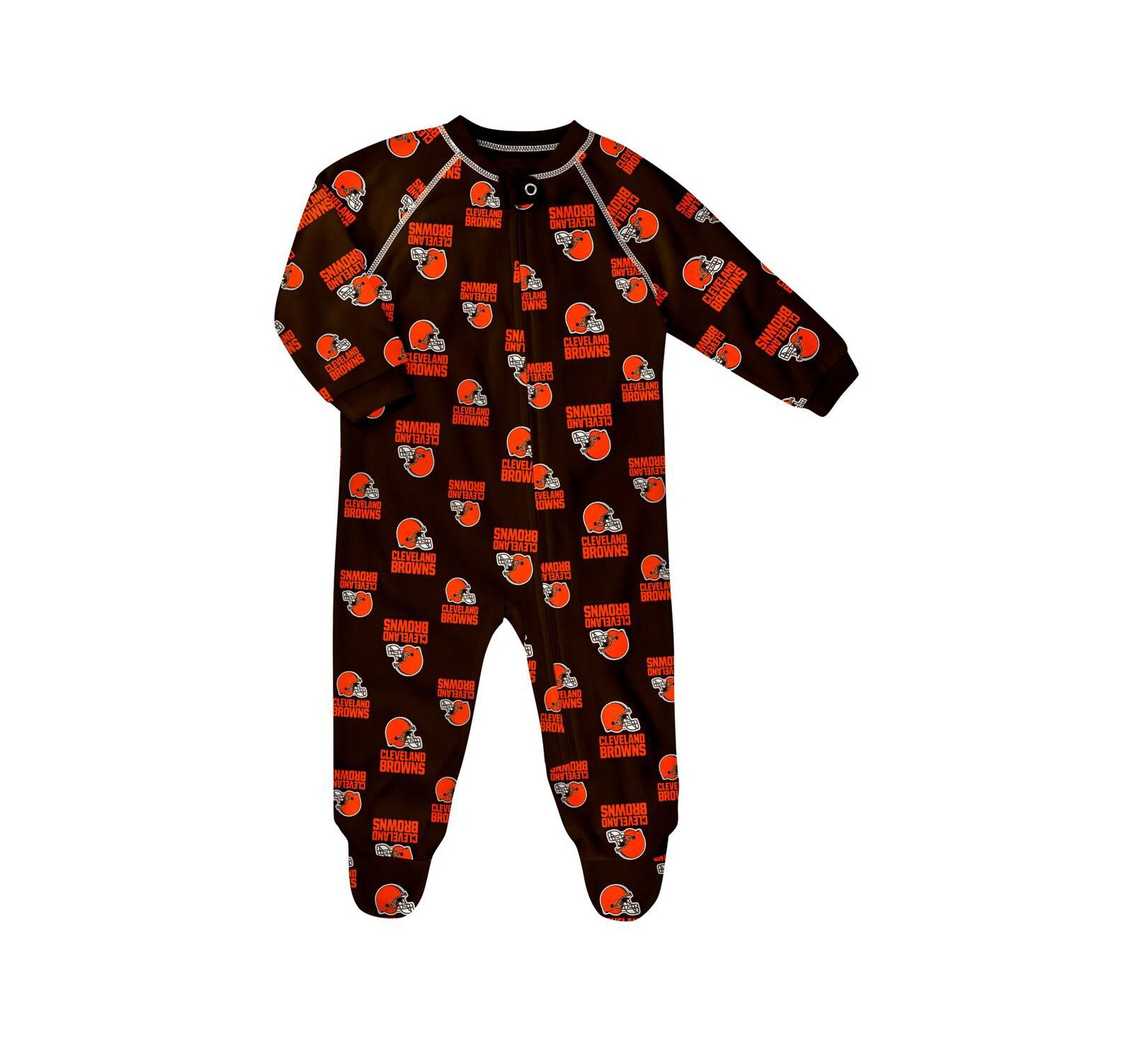 Outerstuff Детский комбинезон с молнией Cleveland Browns Allover Print Brown