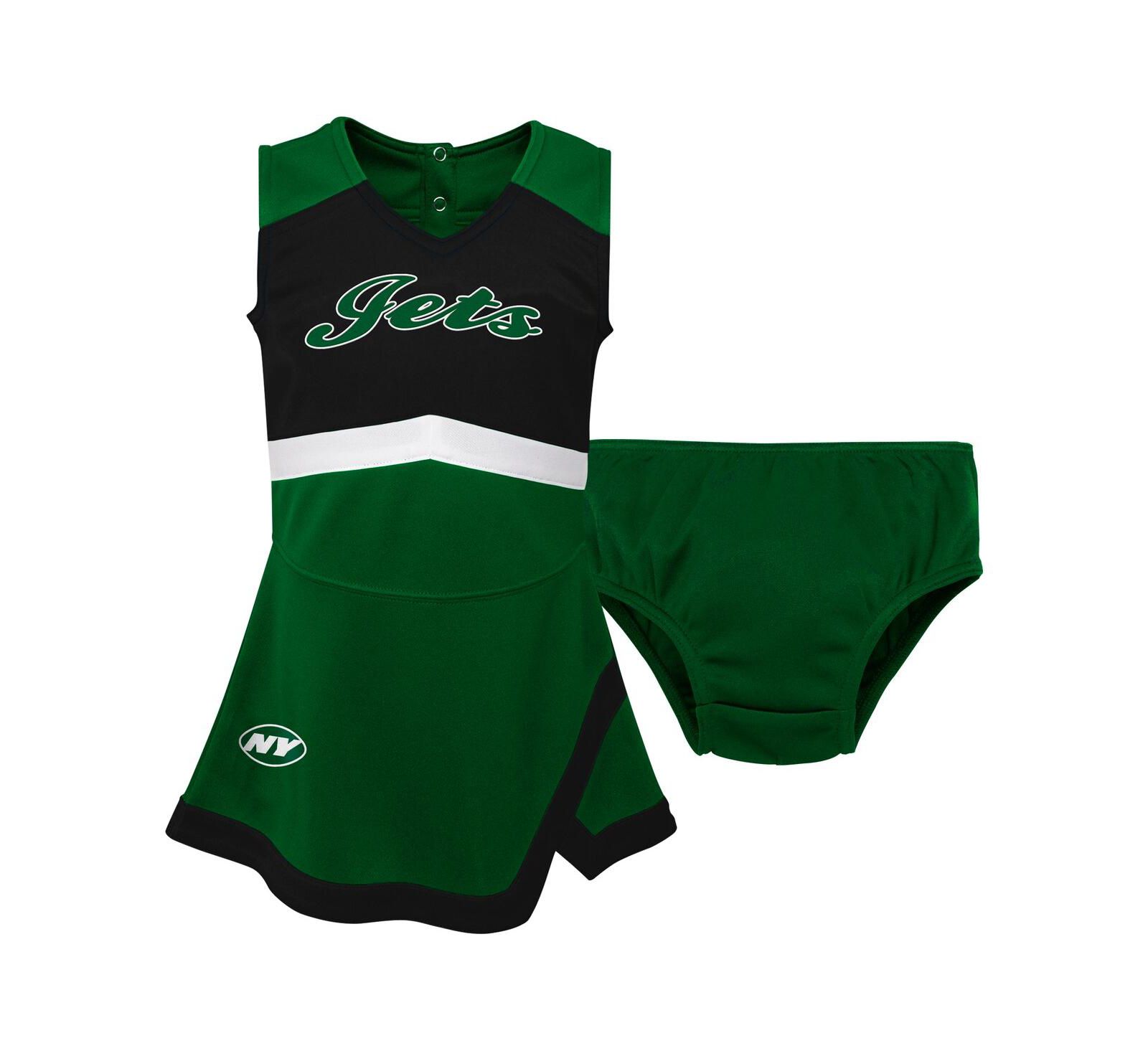 Outerstuff Girls Toddler Green New York Jets Cheer Captain Dress с шортами