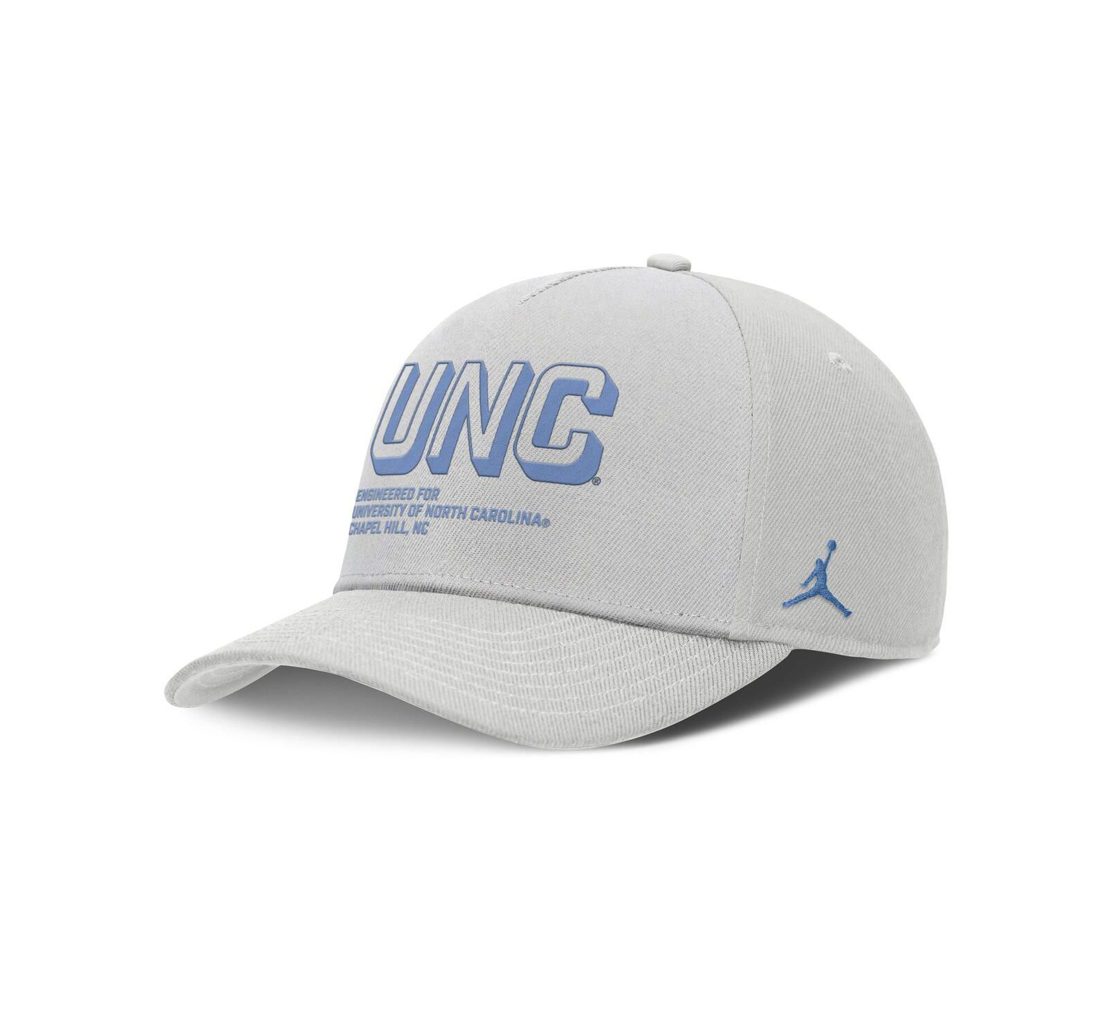 Jordan Men's Gray North Carolina Tar Heels 2025 Sideline Dust Pinched Rise Adjustable Hat