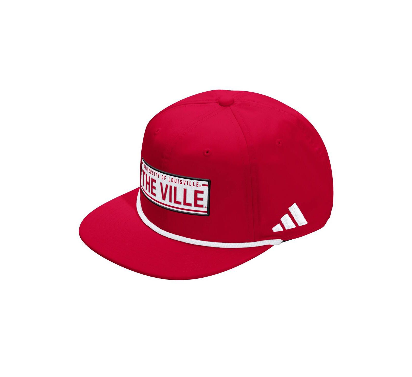Adidas Men's and Women's Red Louisville Cardinals Locker Room Rope Adjustable Hat