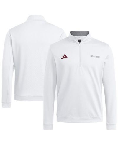 Мужская куртка Adidas White Texas A&M Aggies Elevated Quarter-Zip