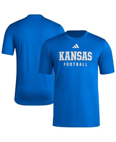 Мужская футболка Adidas Royal Kansas Jayhawks Locker Practice Football Pre-Game T-Shirt