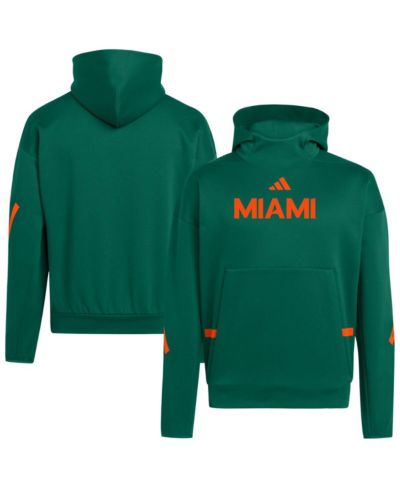 Мужская толстовка adidas Green Miami Hurricanes Z.N.E. Pullover Hoodie