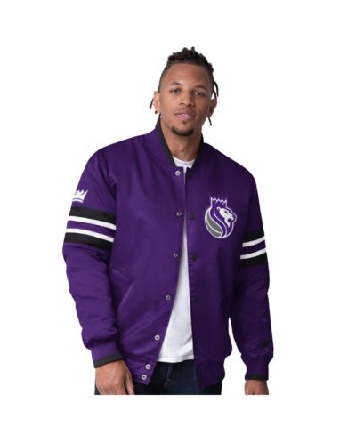 Starter Мужской Purple Sacramento Kings Scout Varsity Satin Full-Snap Jacket