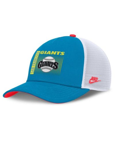 Nike Men's Blue San Francisco Giants Neon 90s Rise Structured Performance Adjustable Trucker Hat