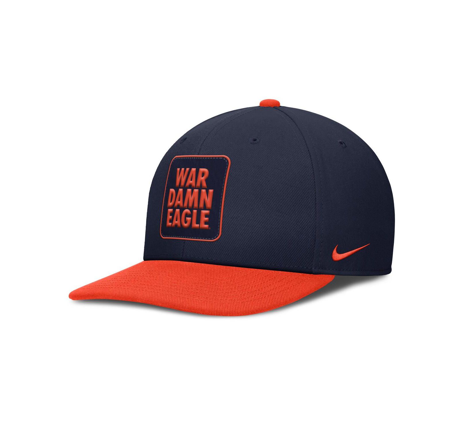 Мужская кепка Nike Navy/Orange Auburn Tigers 2025 Sideline Campus Pro Local Snapback