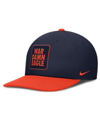 Мужская кепка Nike Navy/Orange Auburn Tigers 2025 Sideline Campus Pro Local Snapback