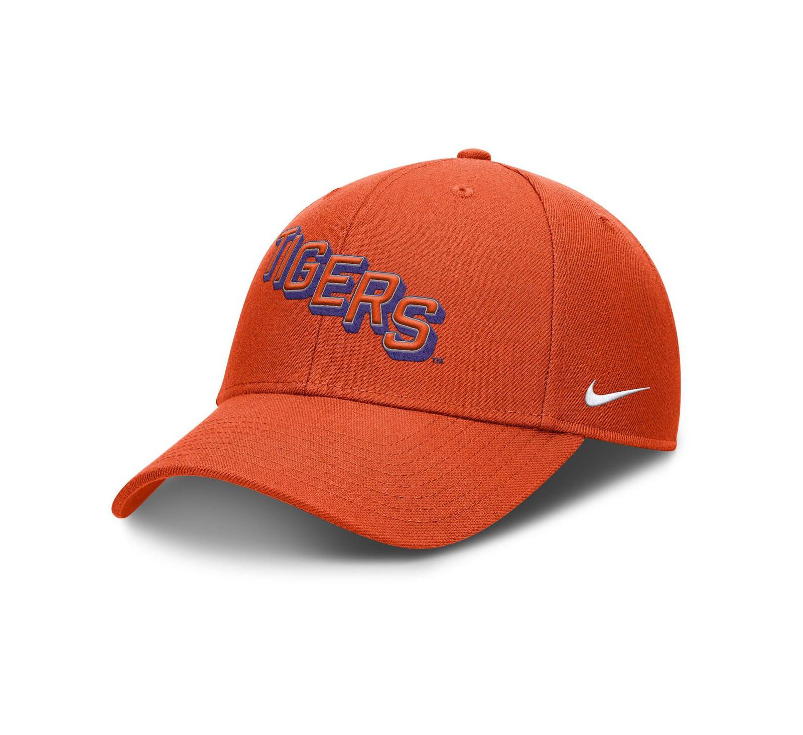 Nike Men's Orange Clemson Tigers Slanted Primetime Rise Performance Adjustable Hat
