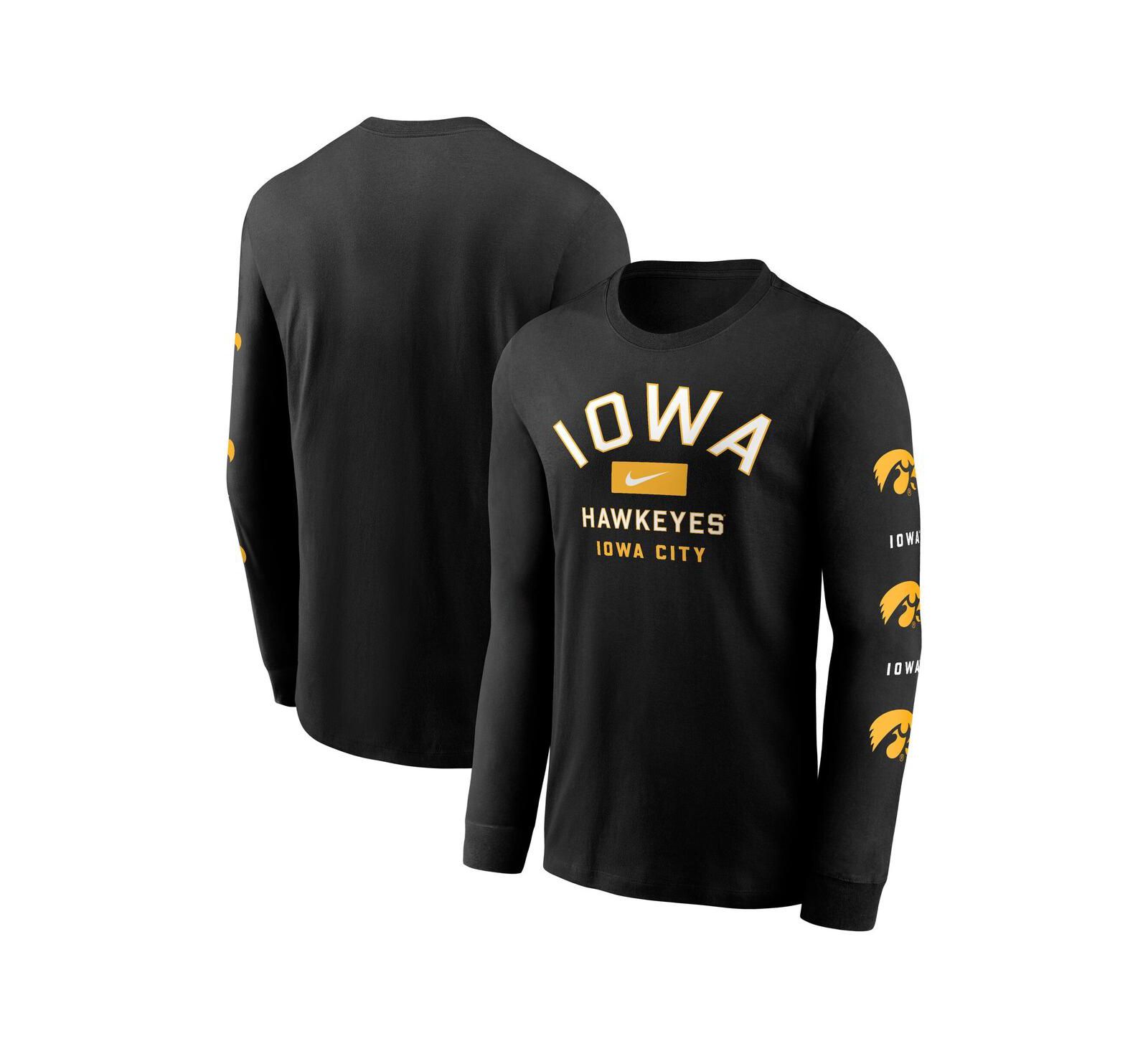 Nike Men's Black Iowa Hawkeyes Classic Location Long Sleeve T-Shirt