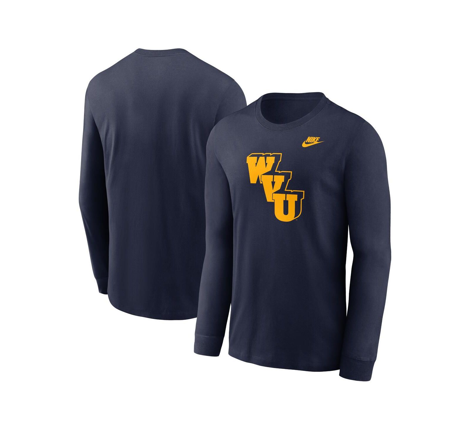 Мужская футболка Nike West Virginia Mountaineers Navy Long Sleeve