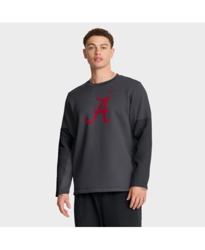 Nike Мужская футболка с длинным рукавом Alabama Crimson Tide 2025 Sideline Coach Performance, антрацит