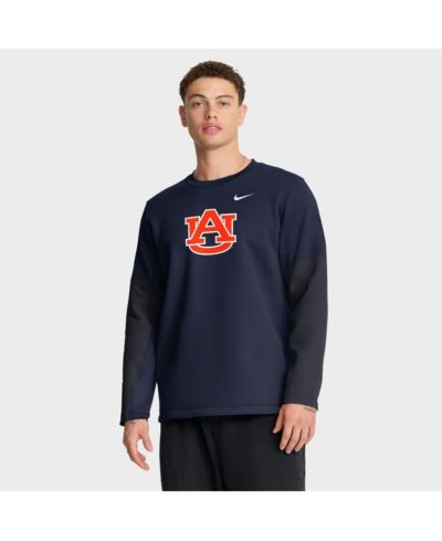 Nike Мужская темно-синяя футболка Auburn Tigers 2025 Sideline Coach Dri-FIT Long Sleeve