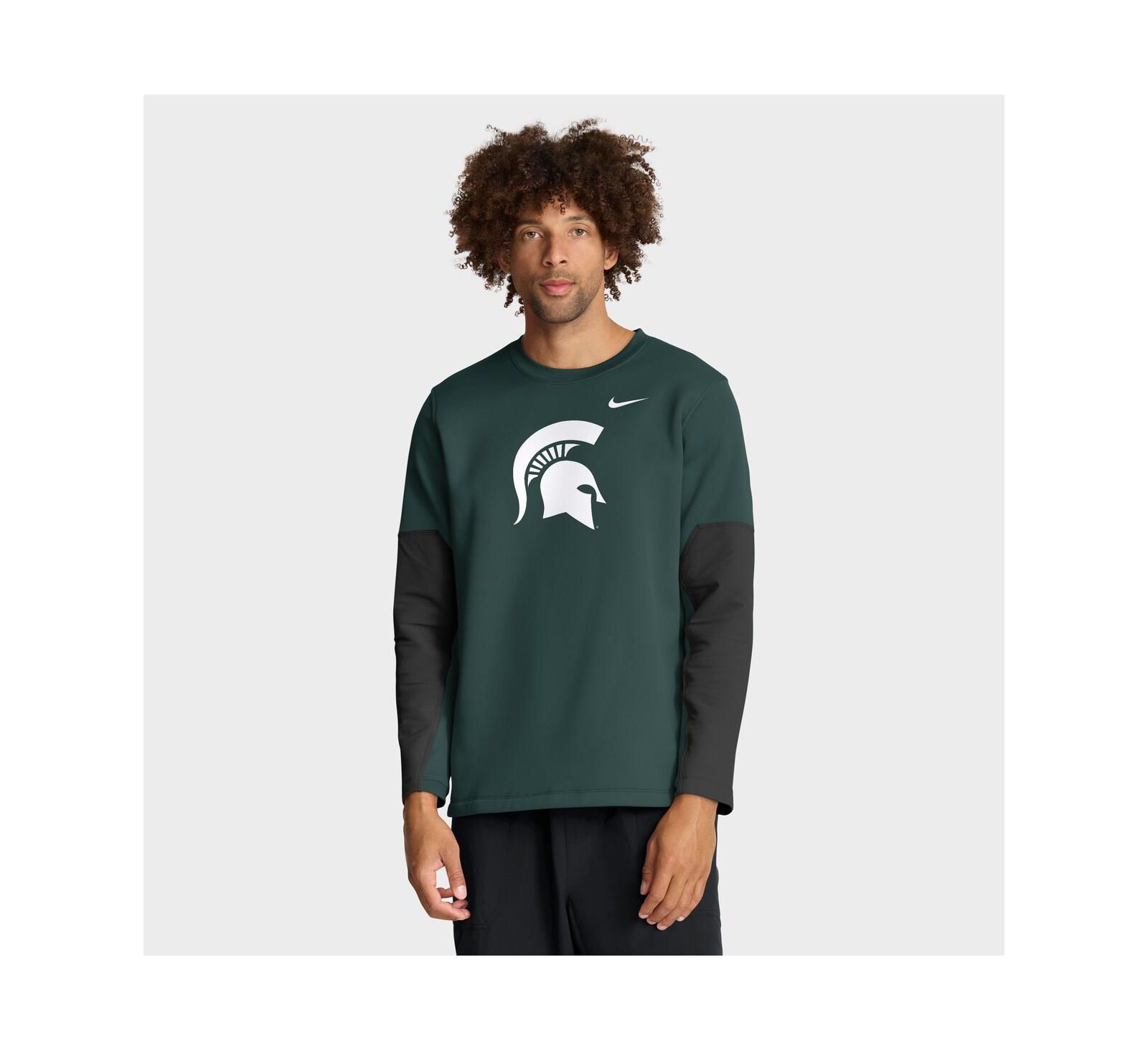 Nike Men's Green Michigan State Spartans 2025 Sideline Coach Performance Long Sleeve T-Shirt