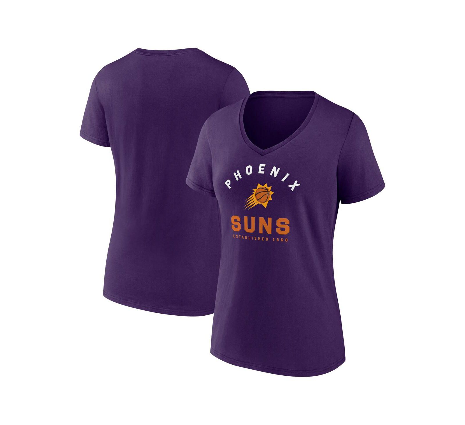 Logo Athletic женская футболка V-образным вырезом Purple Phoenix Suns