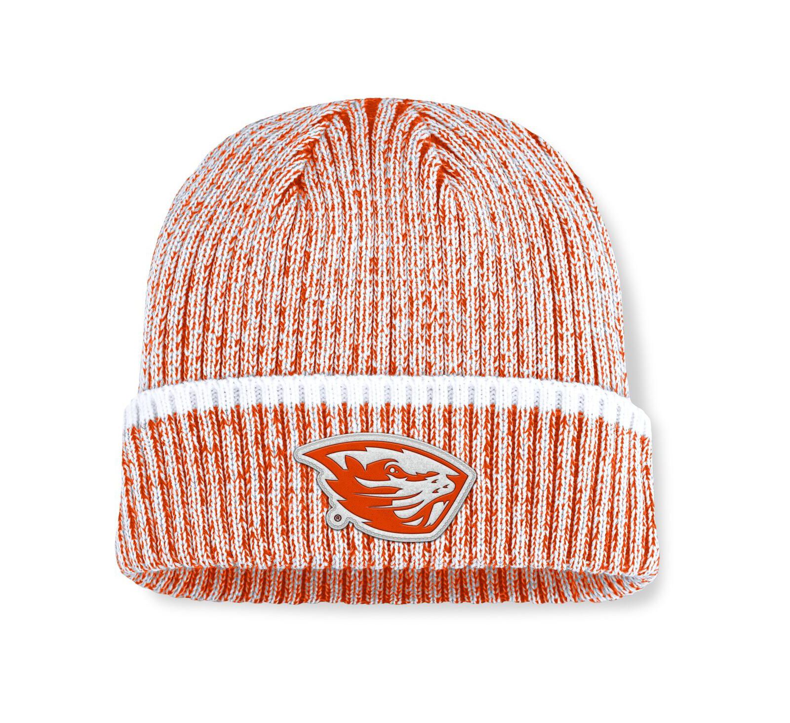 Вязаная шапка Fanatics Men's Orange/White Oregon State Beavers Haze Cuffed Knit